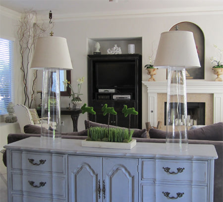 Make your own glass table lamps