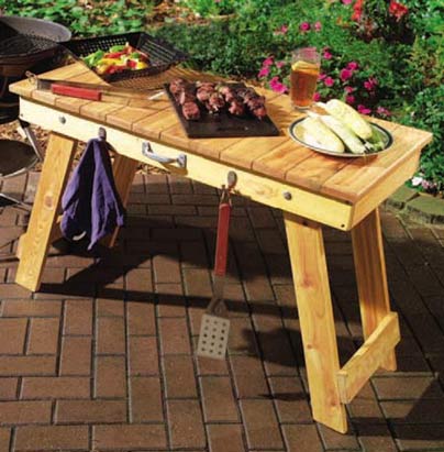 Foldaway braai table