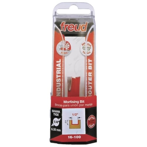 Freud Mortising Router Bit, D-19.0mm x h-12.5mm x H-51.0mm x Z-2 x A-1/4" | 16-10425P