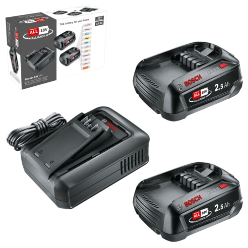 Bosch STARTER SET - 2 x 2.5Ah Batt. PK. + AL 18V-44 Charger | 1600A031T5