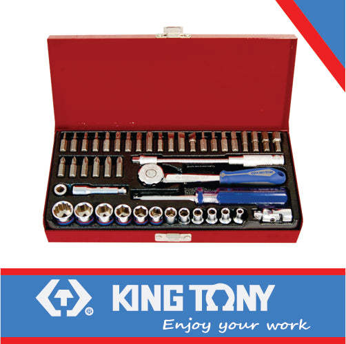 KING TONY METRIC SOCKET SET 1/4" 45 PCS | 2575MR