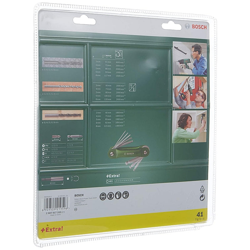 Bosch 41Pc Mixed Drilling and Driving Bit Set + Folding Hex Tool | 2607017333