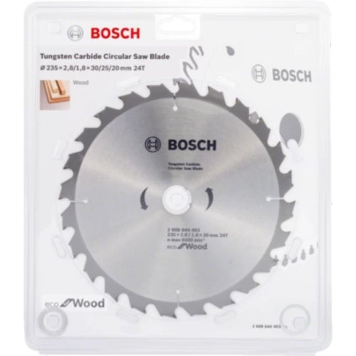 Bosch - C/Saw Blade Eco For Wood Ø235MM X K2.8MM X B30MM X 24T | 2608644403