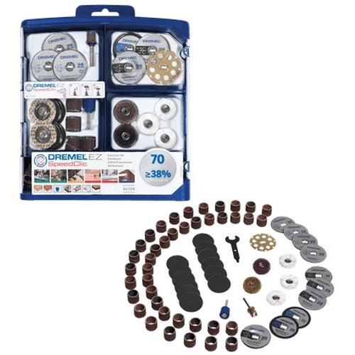 Dremel - 70Pc EZ SpeedClic Multipurpose Accessory Set (SC725) | 2615E725JA