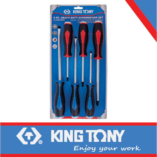 KING TONY GO THRU SCREWDRIVER SET 6PC | 30206AMRB