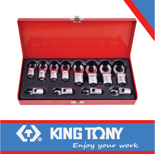KING TONY CROW FOOT FLAT HEAD SET 12PC | 3612MR