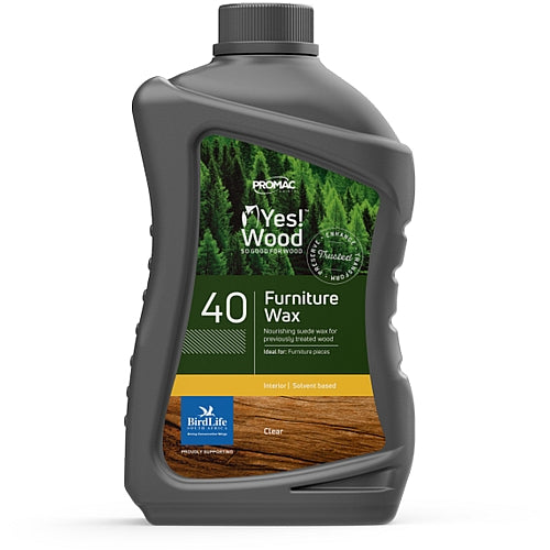 Yes Wood 40 - Furniture Wax, Interior, Clear 1L | OB614-8-1L