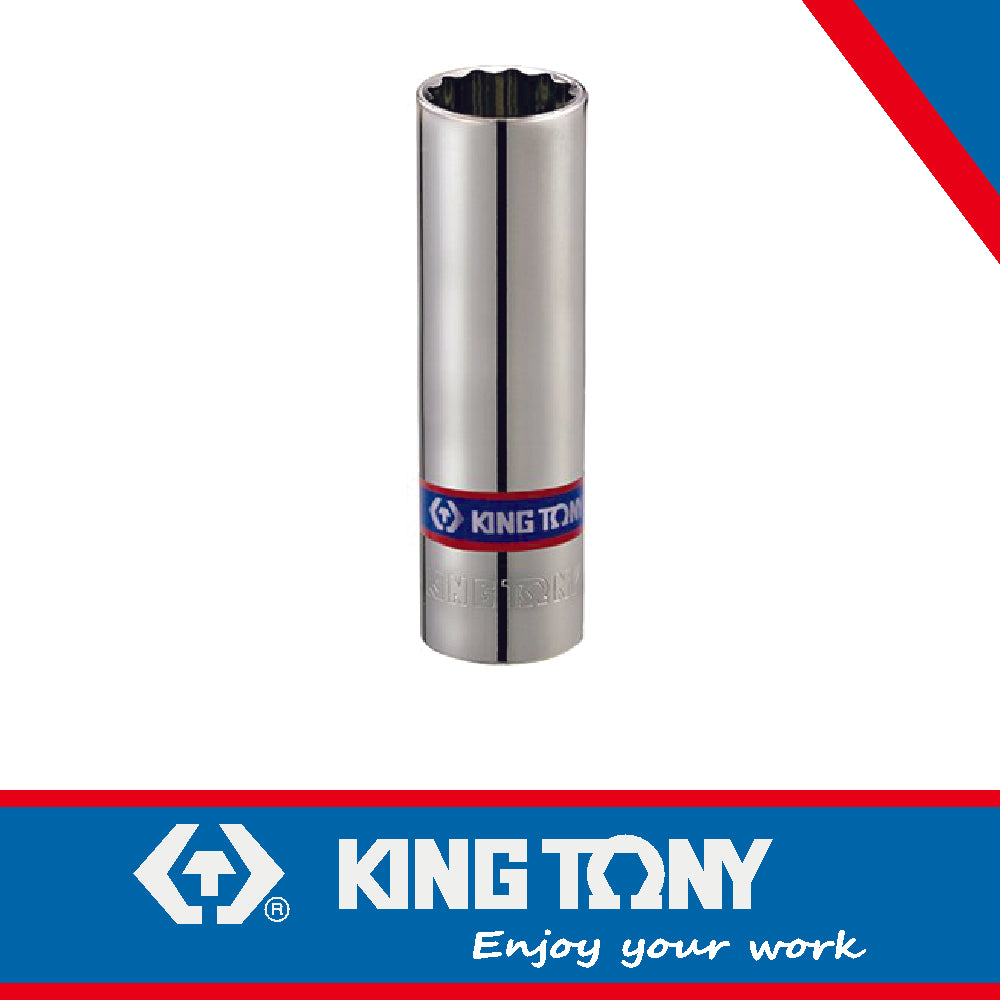 KING TONY 1/2" SPARK PLUG SOCKET 14mm 12PT CHROME RUBBER | 463014RC