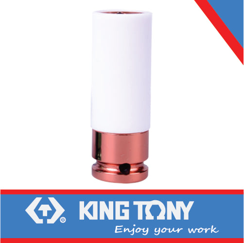 KING TONY SOCKET 1/2" IMPACT DEEP RUBBER COVER 21MM | 494521M