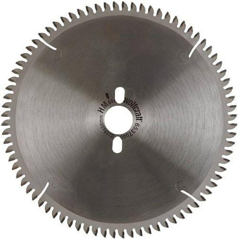 Wolfcraft 1 TCT Cross & Mitre Cut Circular Saw Blade, D250MM X B30MM X K3.2MM - 80T | 6537000