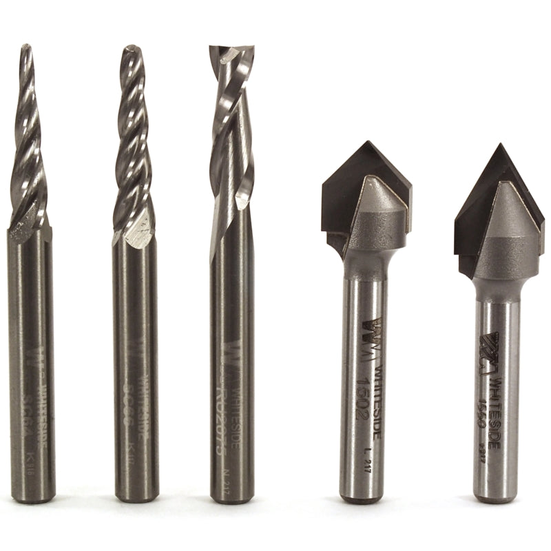 Whiteside 5Pc CNC Starter Router Bit Set | 705