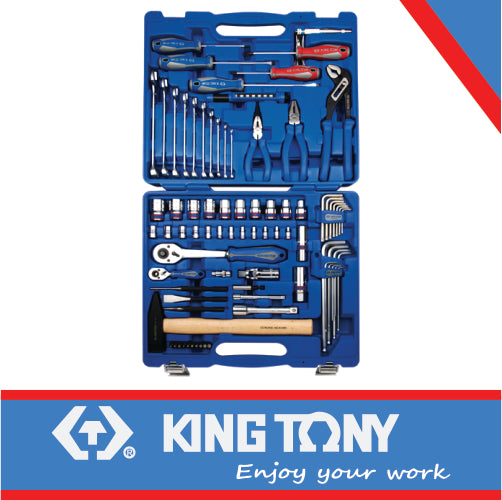 KING TONY 1/4" & 1/2" DR COMBINATION SOCKET SET 12PT METRIC | 7081MR
