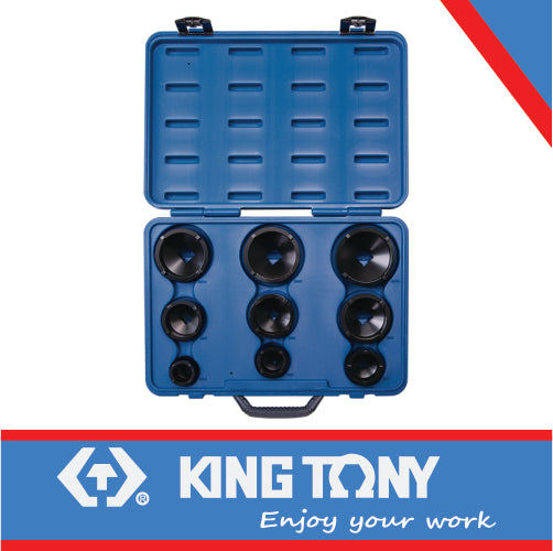 KING TONY 1/2" BEARING LOCK NUT SOCKET EXTERNAL / INTERNAL 9PCS | 7K09MP01