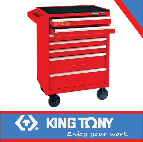 KING TONY TOOL TROLLEY 7 DRAW BALL BEARING SLIDES | 87434 7B