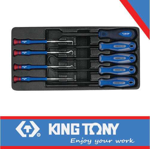 KING TONY HOOK & PICK SET FOR TROLLEY 9PC | 9 30909AY
