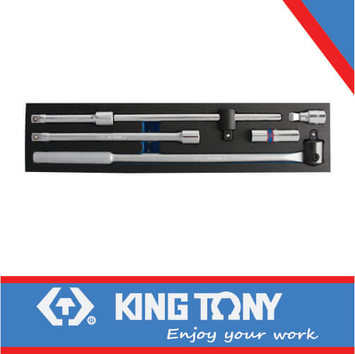 KING TONY SET POWER BAR EXTENSIONS SLIDING T 1/2" FOAM | 9 4116FRG04