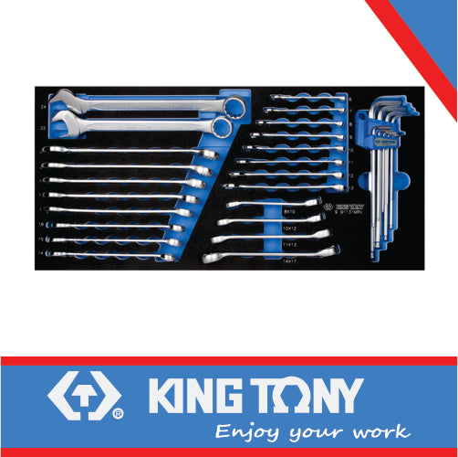 KING TONY SPANNER COMBINATION SET 31PC EVA FOAM | 9 91131MRV