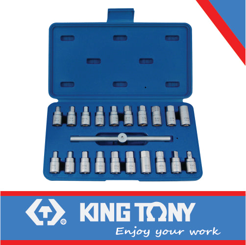 KING TONY OIL DRAIN PLUG KEY SET 21PC | 9AR11