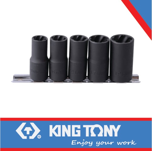 KING TONY DAMAGED NUT REMOVER SET 12 19MM | 9TD035MR