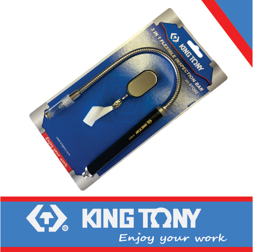KING TONY 3 IN 1 FLEXIABLE BAR AND INSPECTION MIRROR | 9TQ02