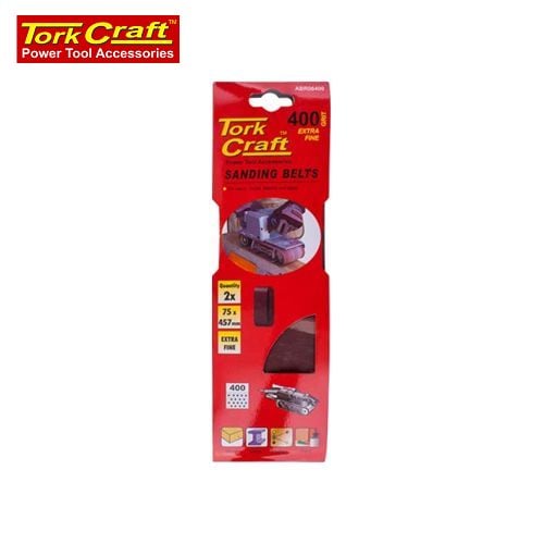 Sanding Belt 75 X 457mm 400Grit 2/Pack