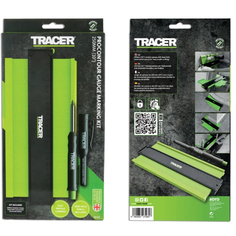 TRACER Contour Gauge 250mm (10”) with Deep Hole Pencil | ACG2