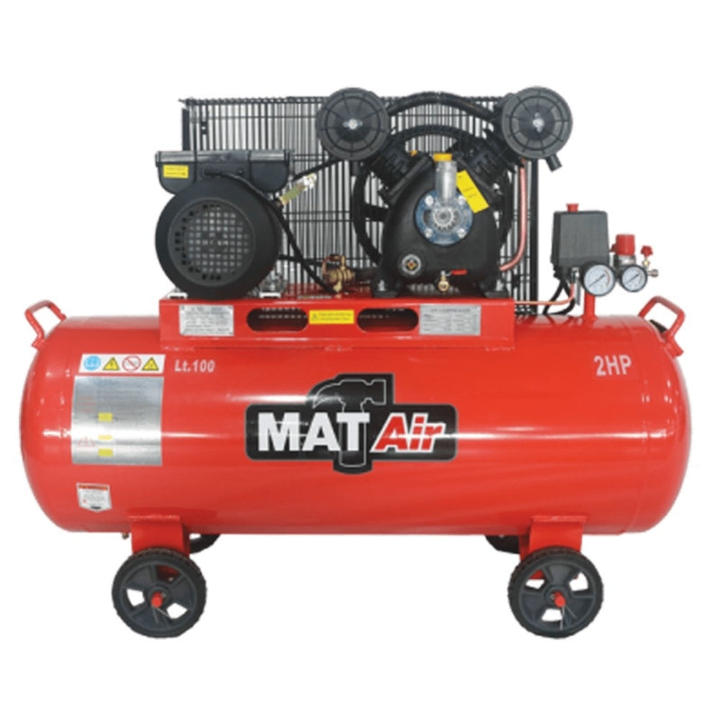 MATair 100L Air Compressor, 1.5kW/2Hp, 220V/1P | AIR2030