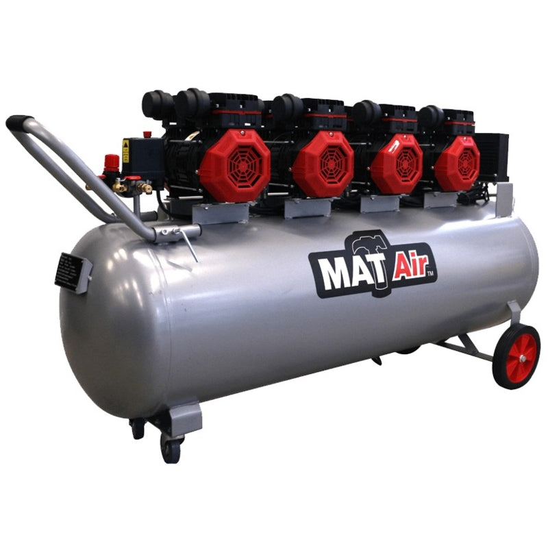 MatAir 200L Air Compressor, Silent & Oil-Free, 3.0kW/4HP, 220V/1P | AIR3090