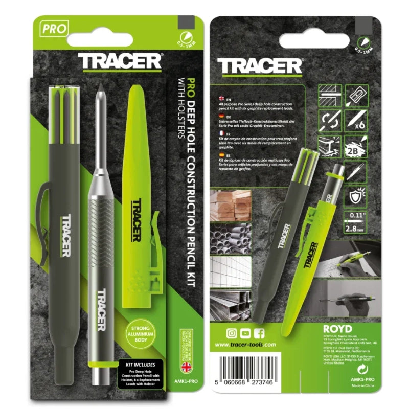 TRACER Pro Metal Deep Hole Pencil and Lead Set | AMK1-PRO