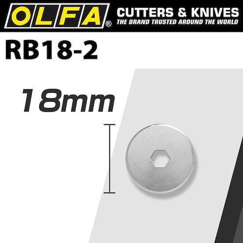 Olfa blades rotary rb18-2 2/pack 18mm(BLA RB182)
