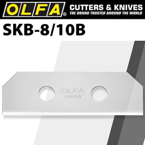 Olfa blades (10) for skb8 safety knife carded 18mm(BLA SKB810B)