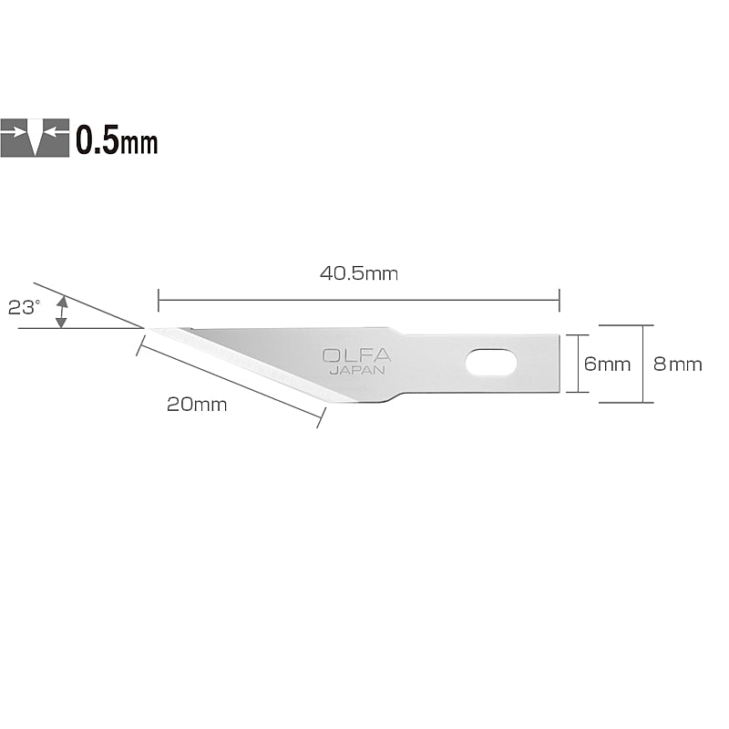 Olfa 100/Pk Precision Art Blades 8mm | BLA KB4S100