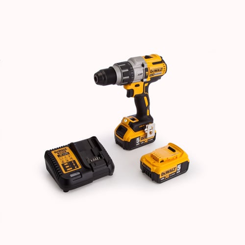 Dewalt DCD996P6 18V Li-Ion XR 3 Speed BL Hammer Drill (2 x 5Ah Batteries)
