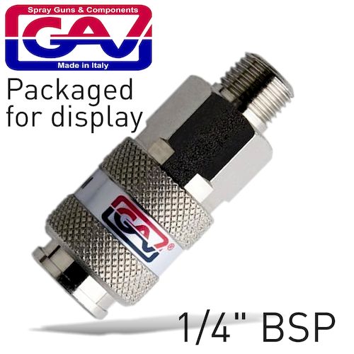 Universal quick coupler 1/4'm packaged(GAV UNI1P)