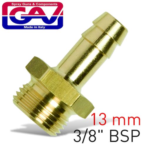 Hose tail brass 3-8 mx13mm(GAV5834-5)