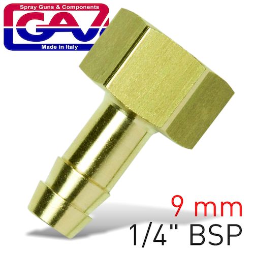 Hose tail brass 1-4 fx9mm(GAV5835-2)