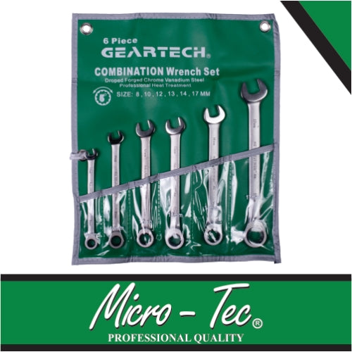 Micro-Tec 6Pcs Wrench Ratchet 8-17mm | GLTS0006