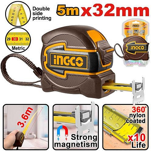 Ingco Tape Measure 32mm x 5M | HSMT80532M