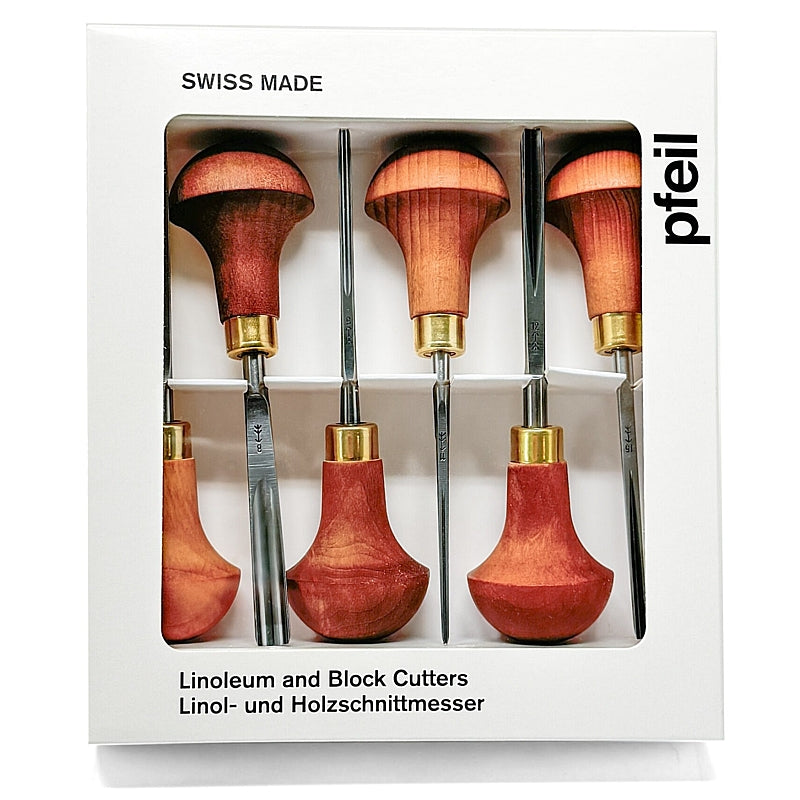 pfeil 6 Piece Palm Linoleum and Block Cutters | LS C