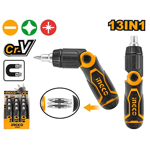 Ingco 13-In-1 Ratchet Screwdriver Set | AKISD1208 - Tools4Builders
