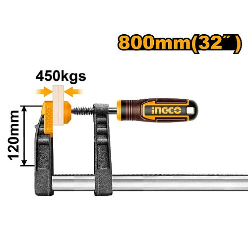 Ingco F-Clamp 120 x 800mm | HFC021203