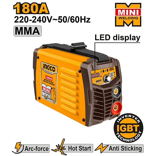 Ingco Mini MMA Inverter Welder 180A, 220V | MMA18058N