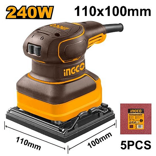 Ingco Electric Palm Sander 110 x 100mm, 240W | PS2416