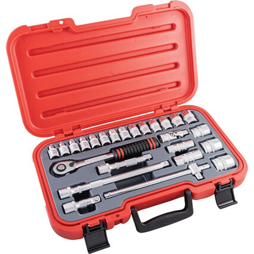 Kennedy-Pro 25Pc 12-Point Socket Set, 8-32mm 1/2