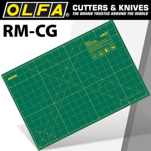 Olfa green cutting mat 12'x18' 305 x 458mm(MAT RM-CG)