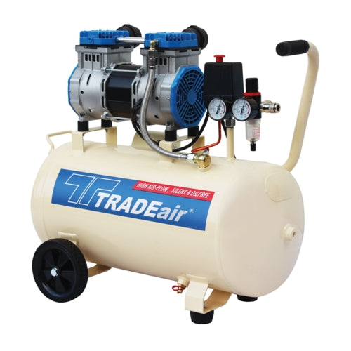 TRADEair 50L Silent Oil Free Compressor Direct Drive 2.5HP - 8Bar