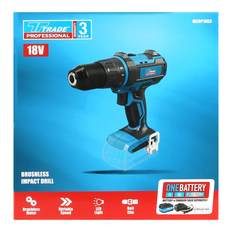 TP 18V BL Cordless Impact Drill 50Nm (Bare Tool) | MCOP1863