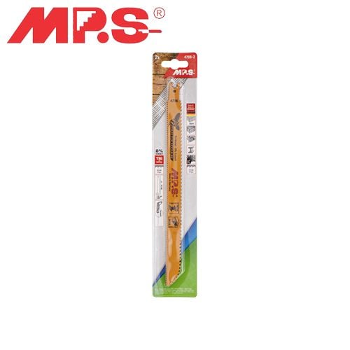 MPS 2Pk Sabre Saw Metal & Wood Extra-Long Multicutter 250mm U-Shank 6/10TPI