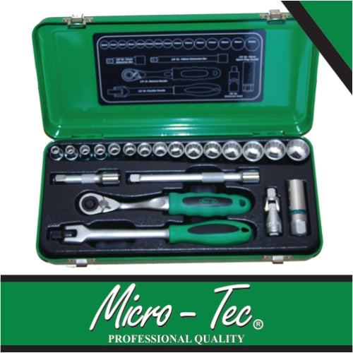 Micro-Tec 21Pcs Sockets 3/8" Std 6-21mm | MSS210