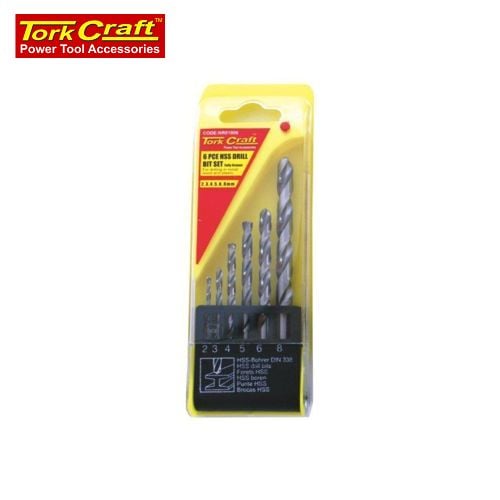 Drill Bit Set 6Pc Hss Ground 2-8mm